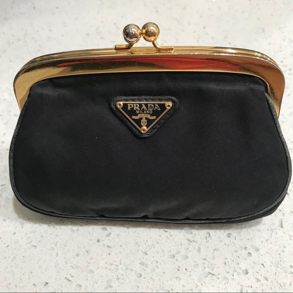 prada kiss lock coin purse